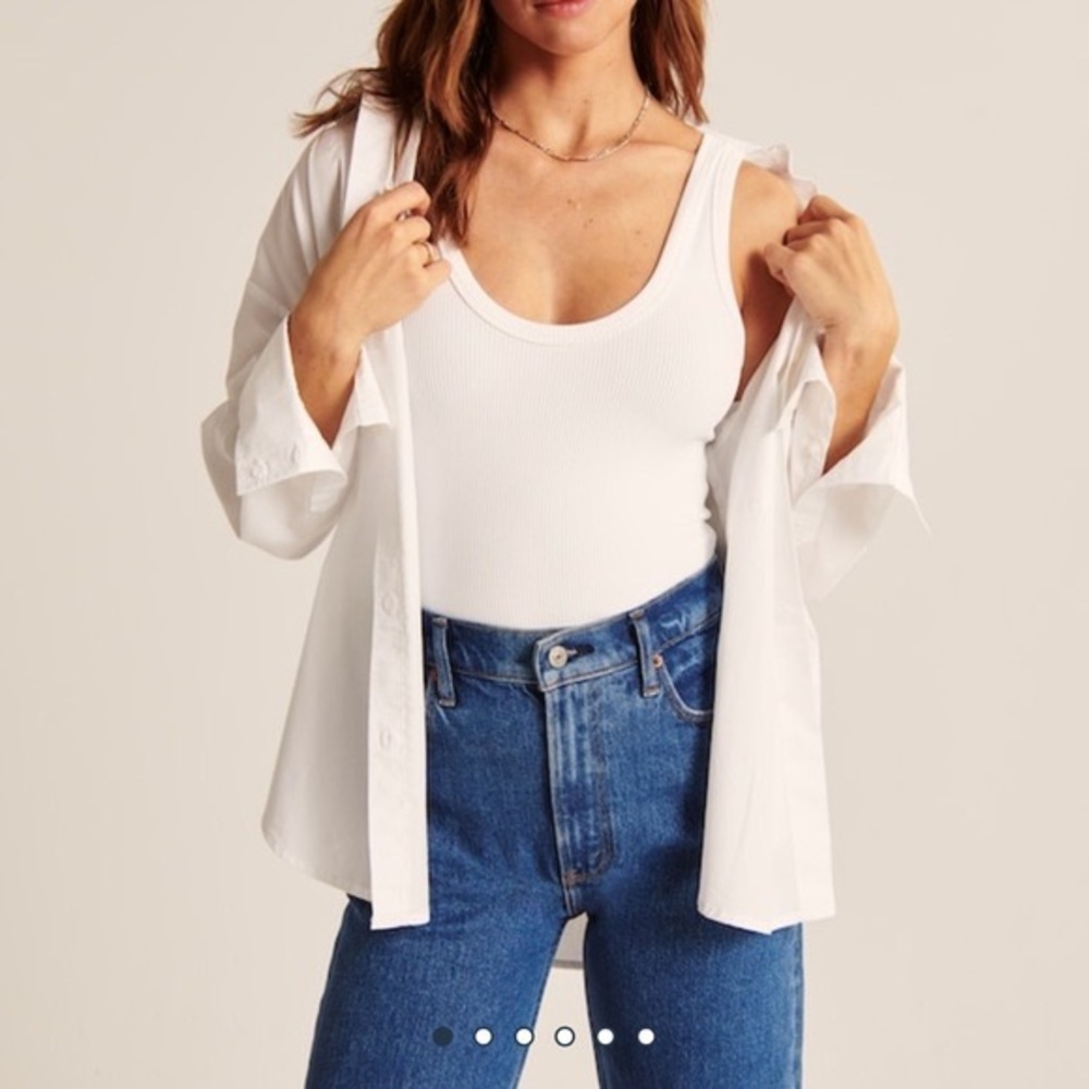 Abercrombie Seamless Rib Fabric Scoopneck Bodysuit